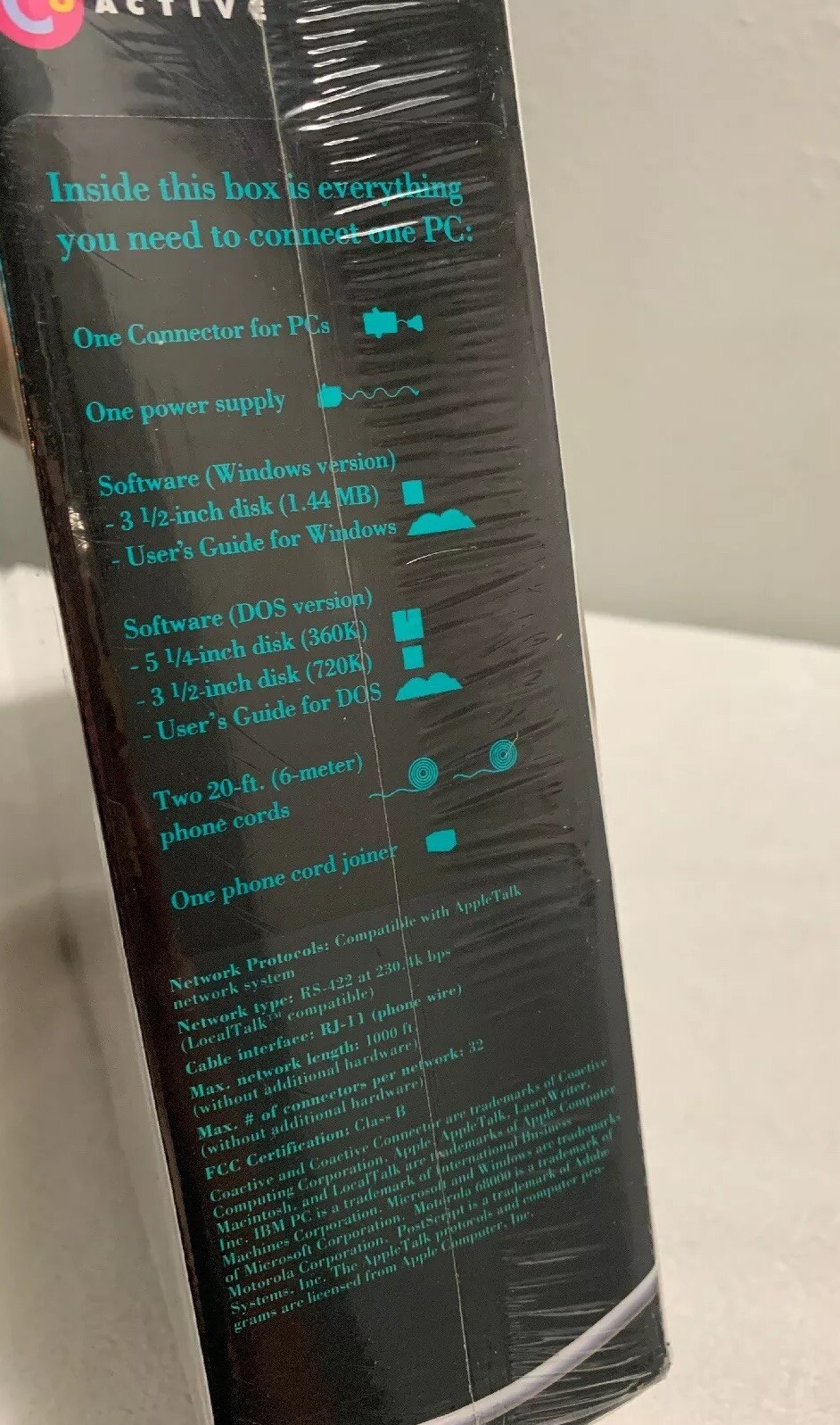 New Sealed COACTIVE NETWORK CONNECTOR for DOS/windows