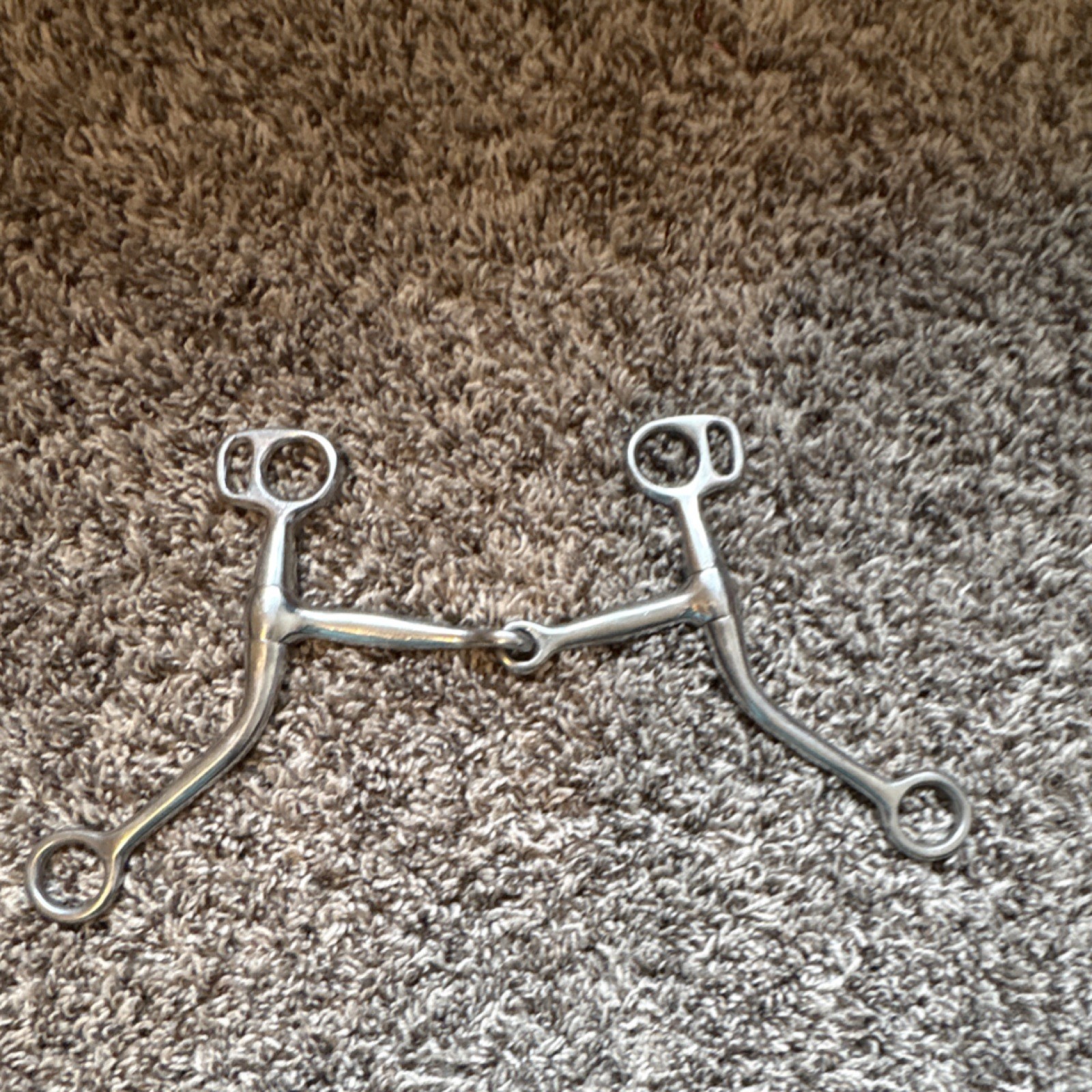 Western Snaffle shank Horse Bit Metal 5.5 Inch Mouthpiece with Shanks