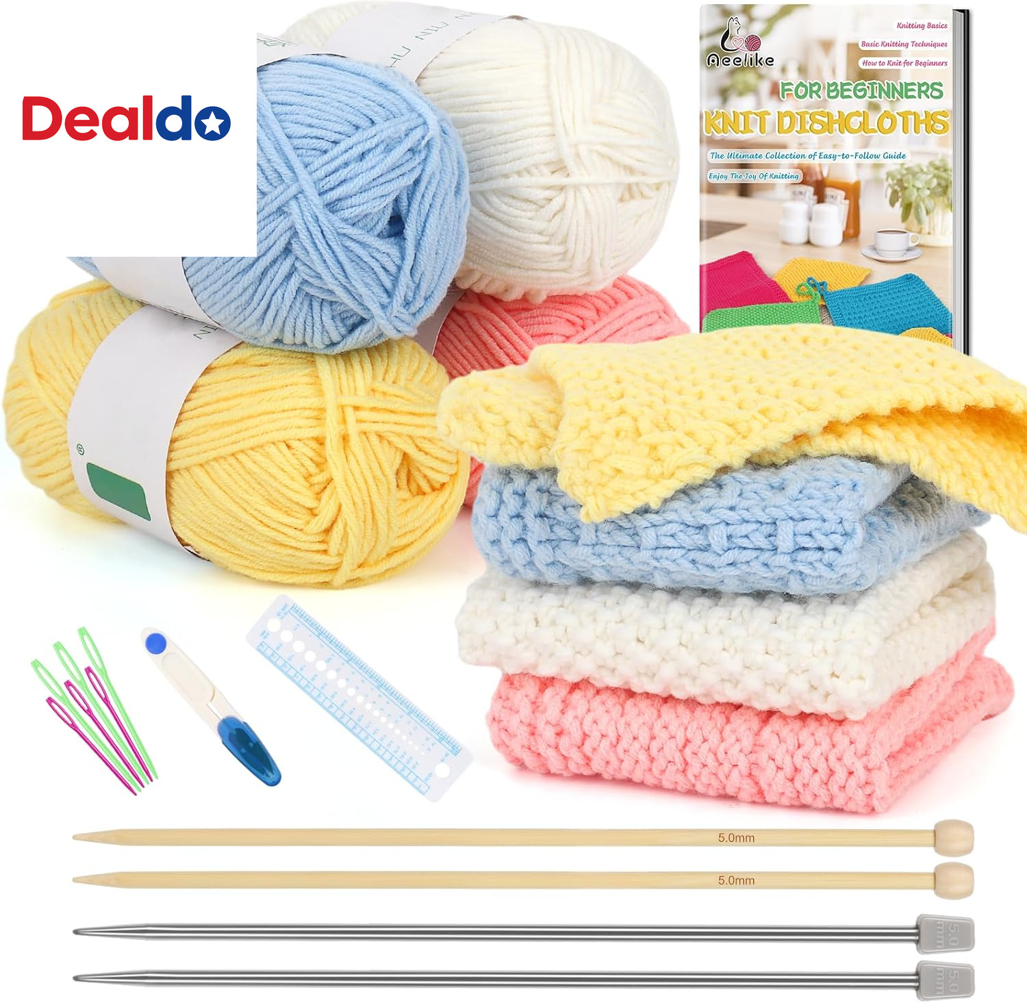Knitting Kit for Beginners, Complete Beginner Knitting Kit Easy Knitting Set Inc