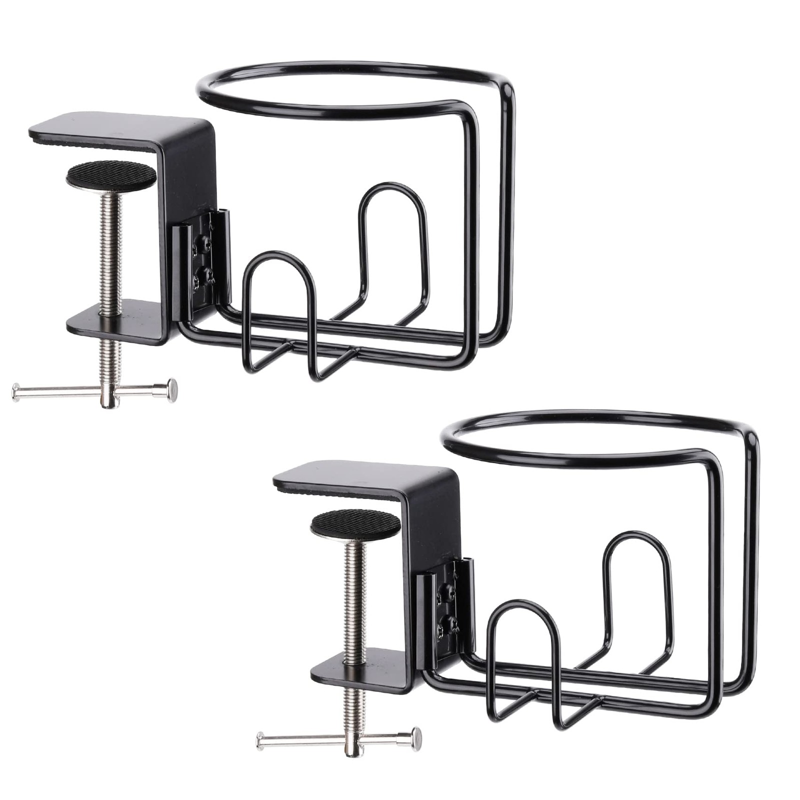 Large Desk Cup Holder, Anti-Spill Clip-On Table Cup Holder for Lawn Chair, Ho...