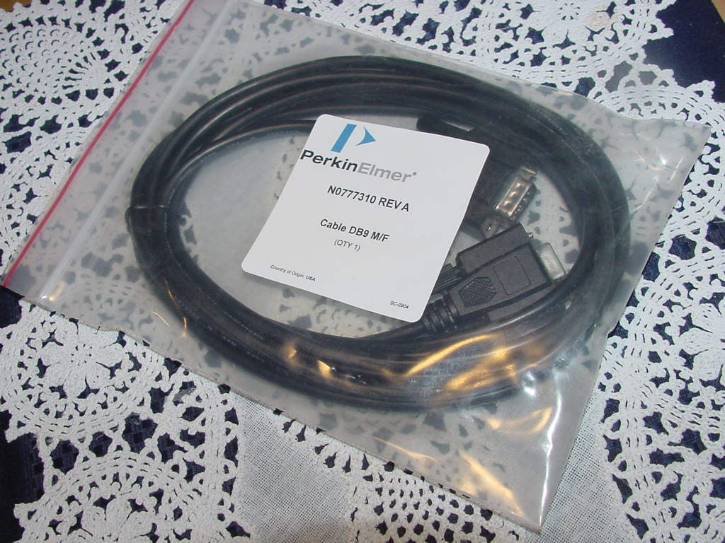 PerkinElmer N0777310 Rev A, Cable Assembly, DB9 Male - Female, NEW SEALED!