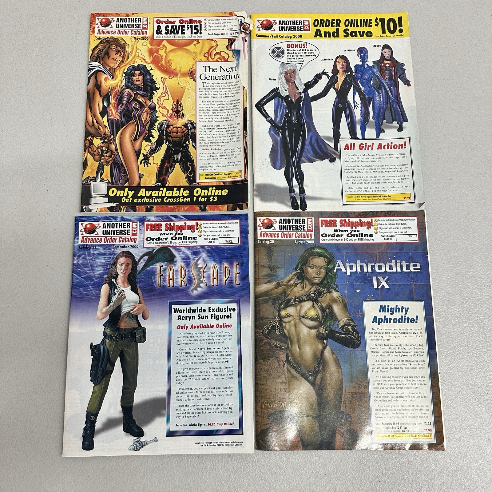AnotherUniverse.com Vintage Catalog from 2000 - Lot of 4 - Collectibles & Toys