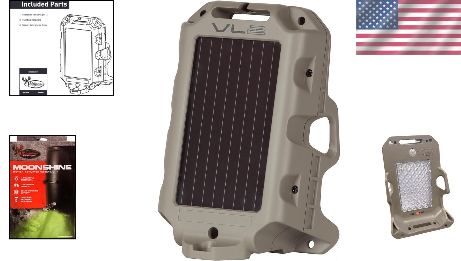 Solar-Integrated Hunting Light - 100 Yards Visibility for Nocturnal Game