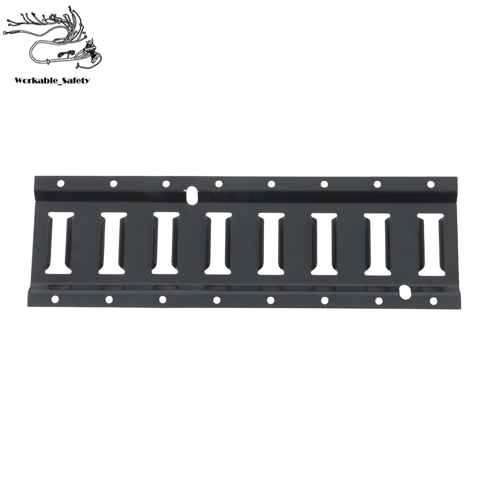 18 Pack 1.3' E-Track Rail Set, Black Powder Coated Finish For Trailers & Vans