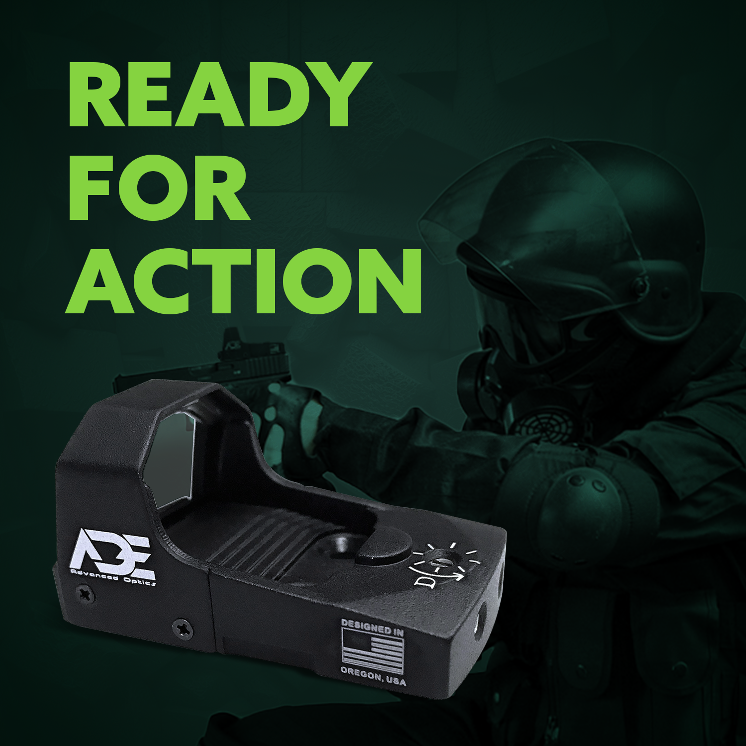 ADE RD3-006B Python GREEN Dot Reflex Sight + SIG SAUER P365 Pistol Handgun red