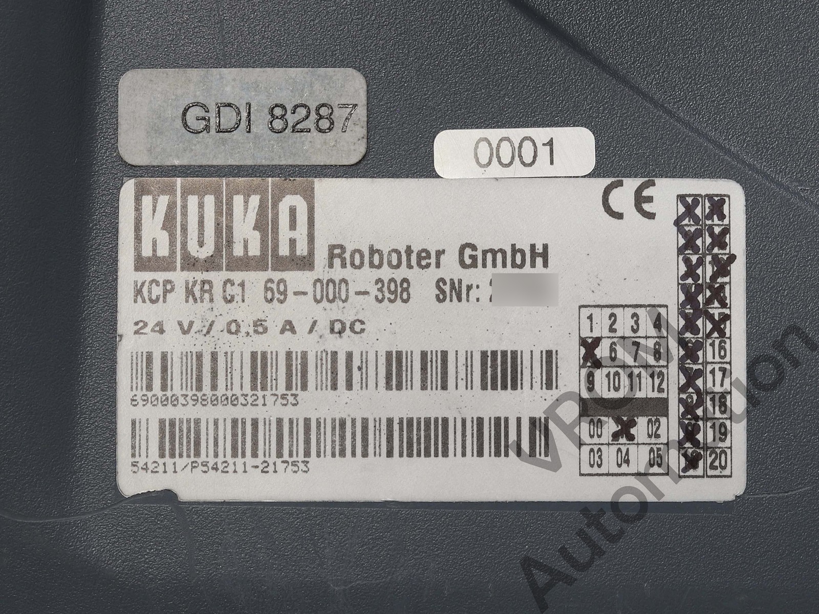 KUKA 69-000-398 / KR C1 TEACH PENDANT B213.00.000.982