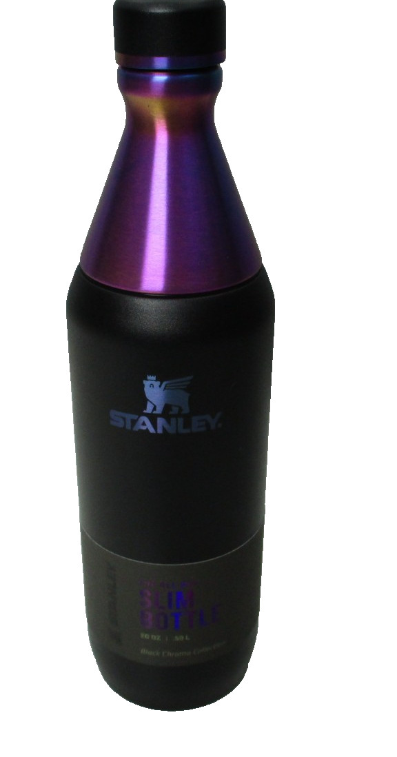 Stanley Black Chroma LIMITED RELEASE 20oz Slim Bottle I Black 2.0 All Day NEW