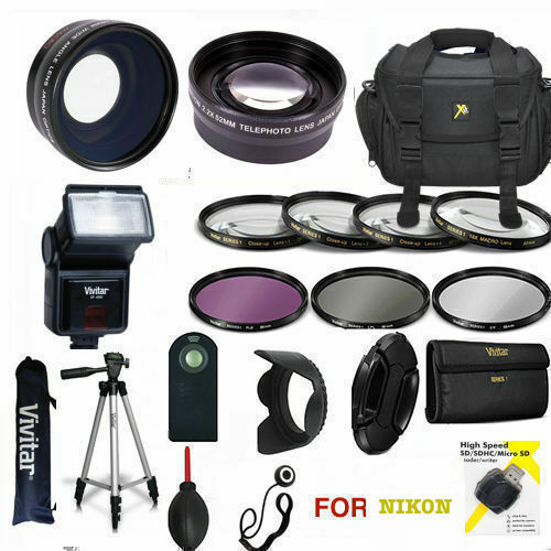 NIKON P900 COMPLETE PRO 67MM HD KIT TRIPOD FLASH ZOOM & WIDE LENS FILTERS REMOTE