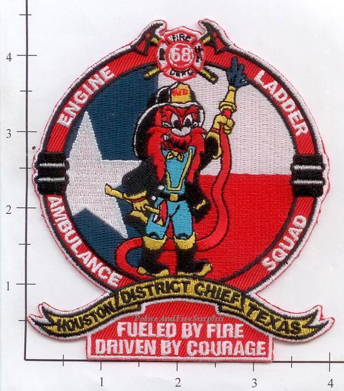 Texas - Houston Station 68 TX Fire Dept Patch v1 - Yosemite Sam