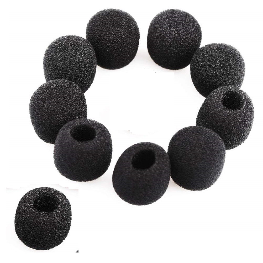 10 Pack Mini Microphone Windscreen Foam Cover for Sennheiser Lavalier microphone