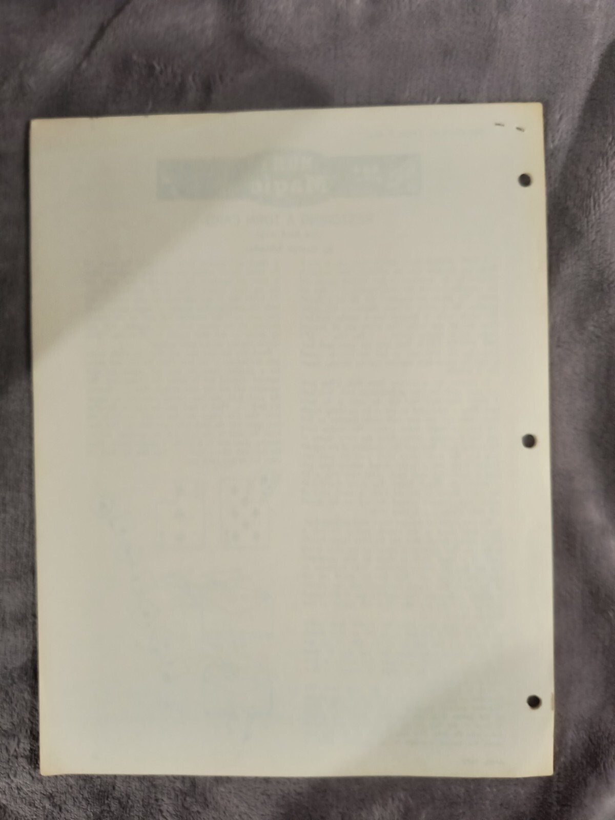 George Schindler Signed Lecture Notes - Magic Trick Booklet