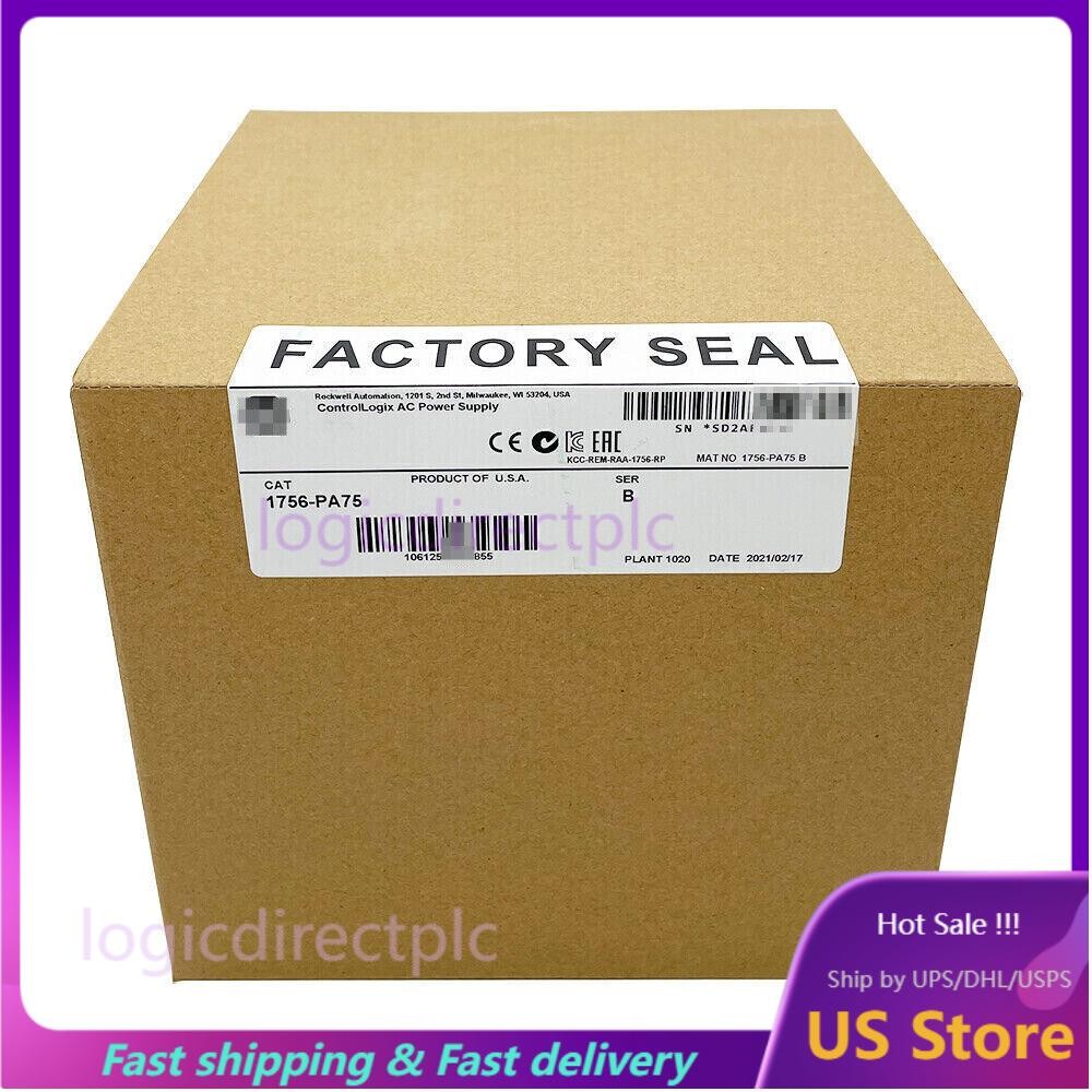 New Factory Sealed Allen-Bradley 1756-PA75 ControlLogix AC Power Supply AB US