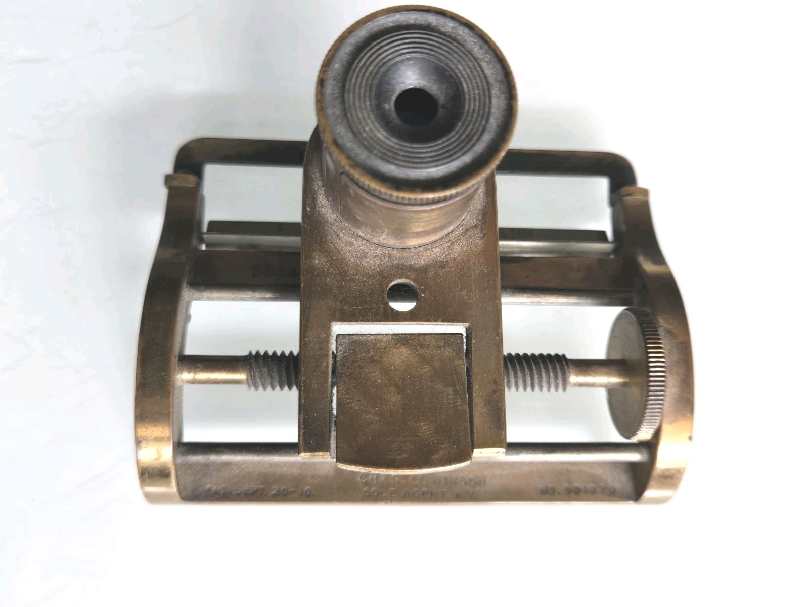 Antique 1910 Chas. Lowinson Chronik Bros. Microscope Thread Counter Textile Mill