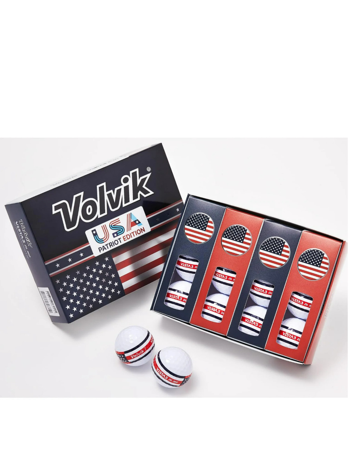 Volvik Vista3 360° USA Patriot Edition Golf Balls (One Dozen)