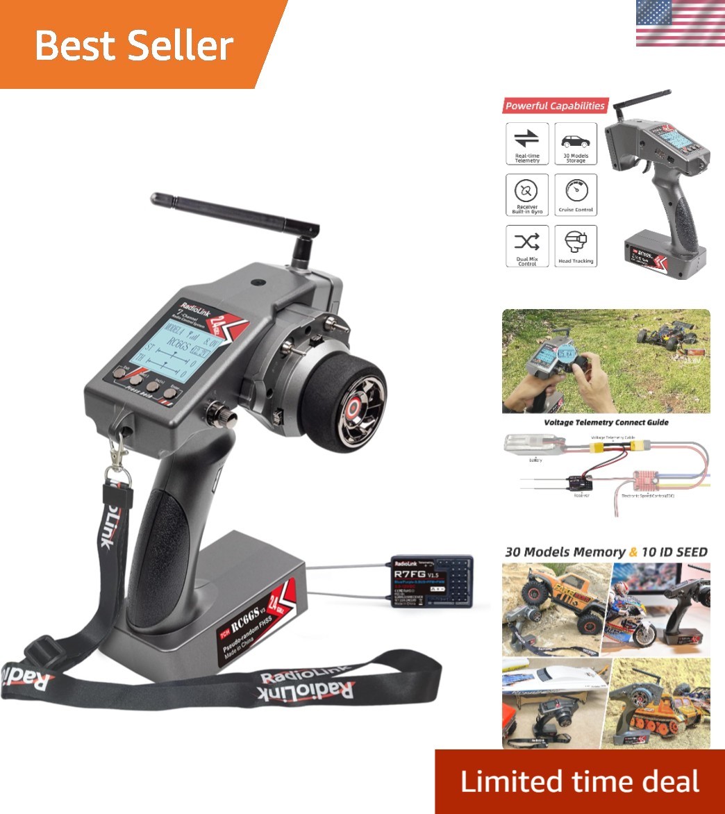Advanced 2.4GHz RC6GS V3 Transmitter & Receiver - Real-Time Telemetry Included