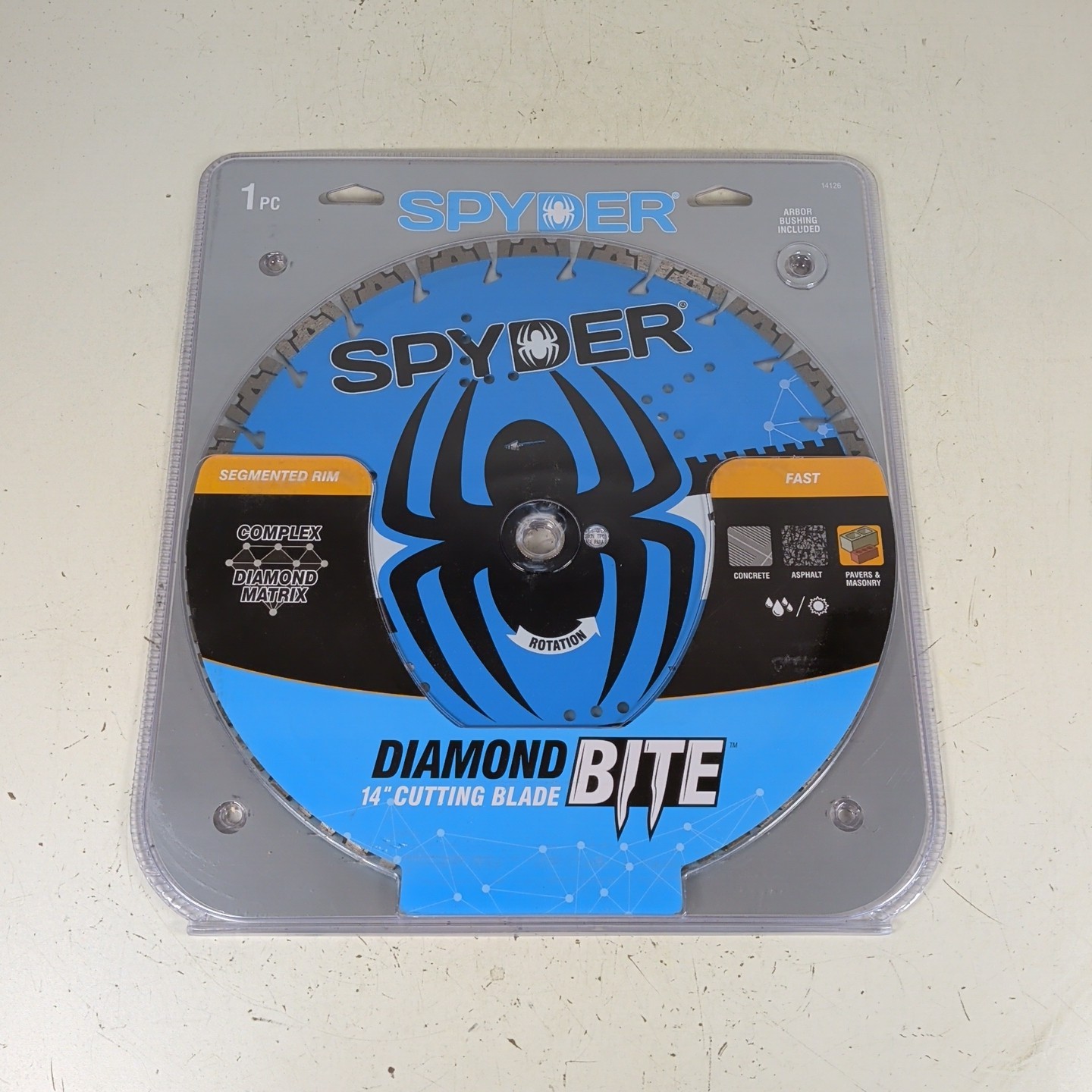 SPYDER 14126 14" Wet/Dry Turbo Segmented Diamond Saw Blade