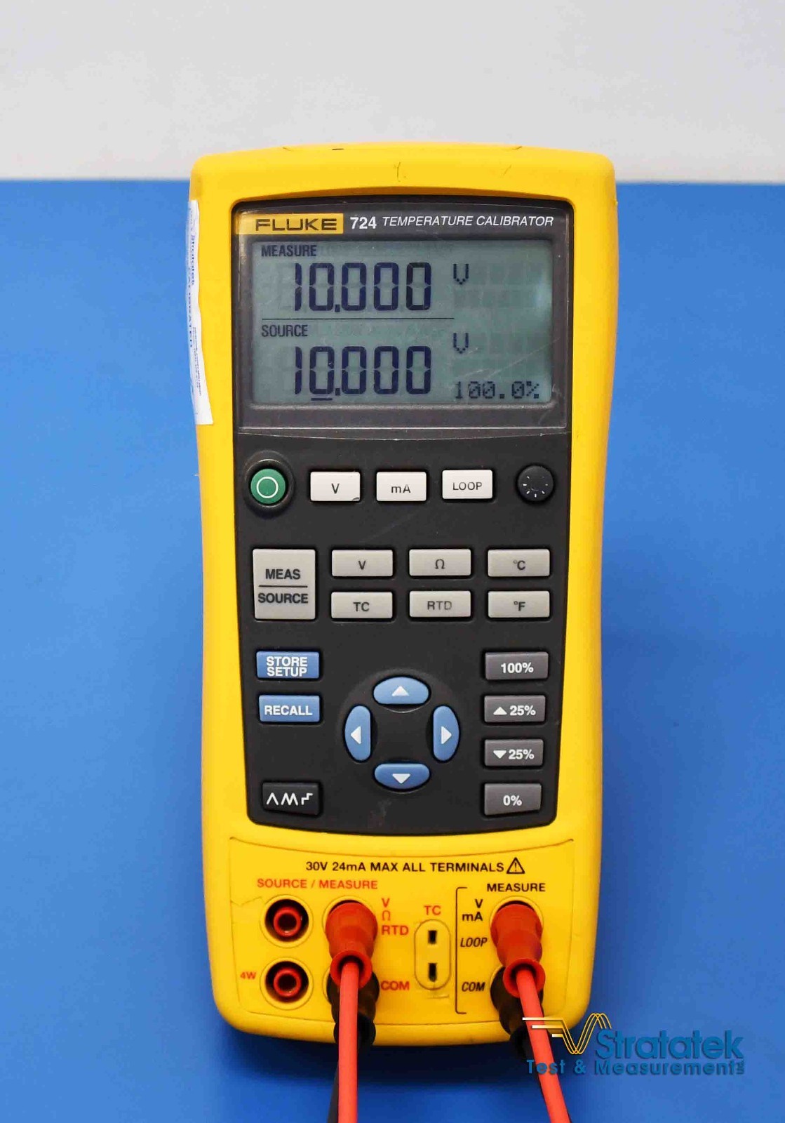 Fluke 724 Process and Temperature Calibrator NIST Calibrated with Data