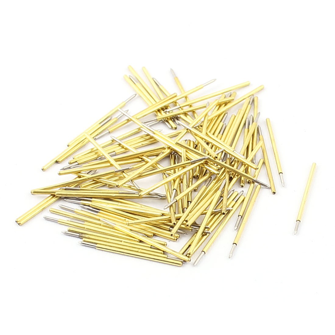 100Pcs P50B 0.5mm Spear Tip PCB Borad Spring Test Probes Pins Gold Tone 16mm