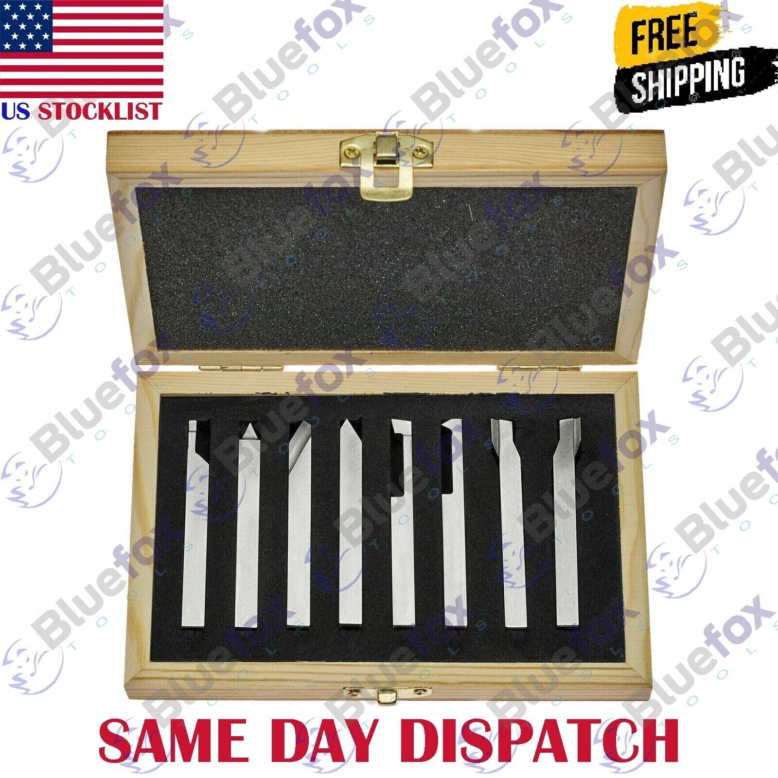 HSS LATHE FORM TOOL SET SQ SHANK 8 X 8 X 80mm HARD M2 GRADE