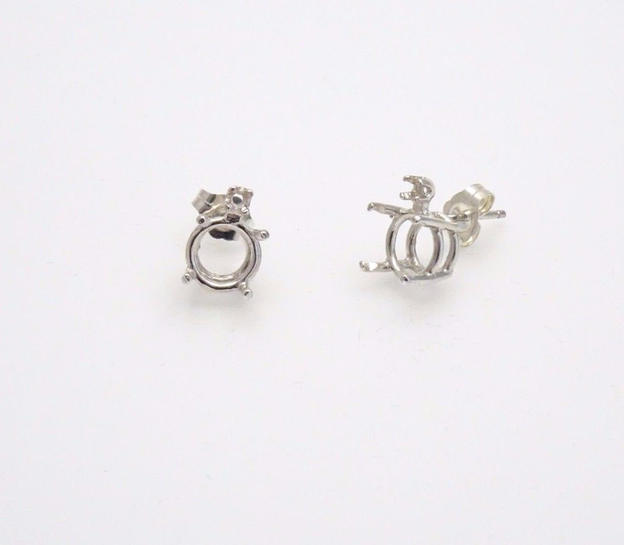 Sterling Silver Round w/ Accent Wire Earring Casting - 8mm & 12mm Available