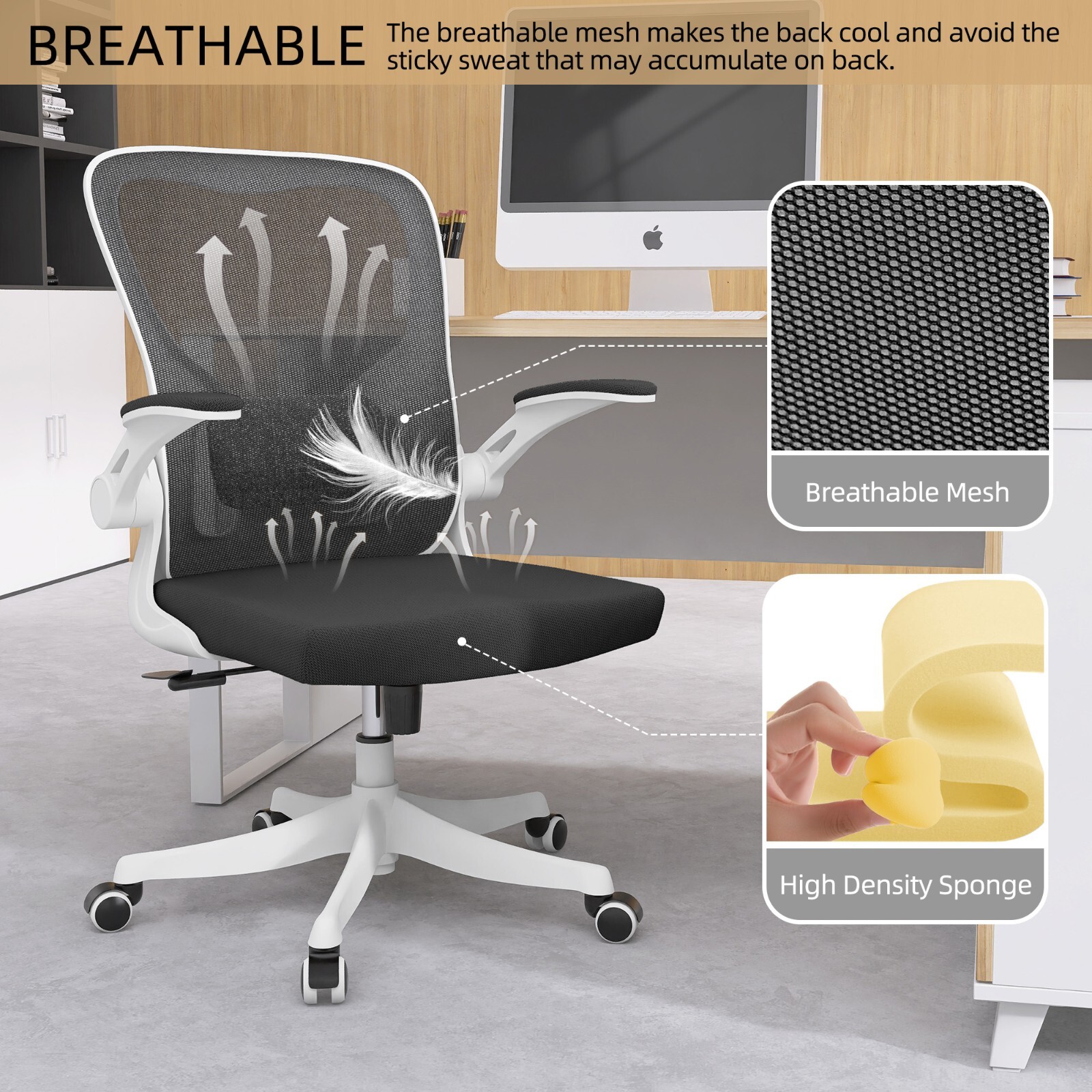 Home Office Chair - Adjustable Ergonomic Desk Chair with Lumbar Support