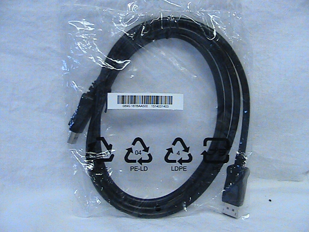 1 NEW DISPLAY PORT MALE TO MALE 6' CABLE 089G 187BAA500