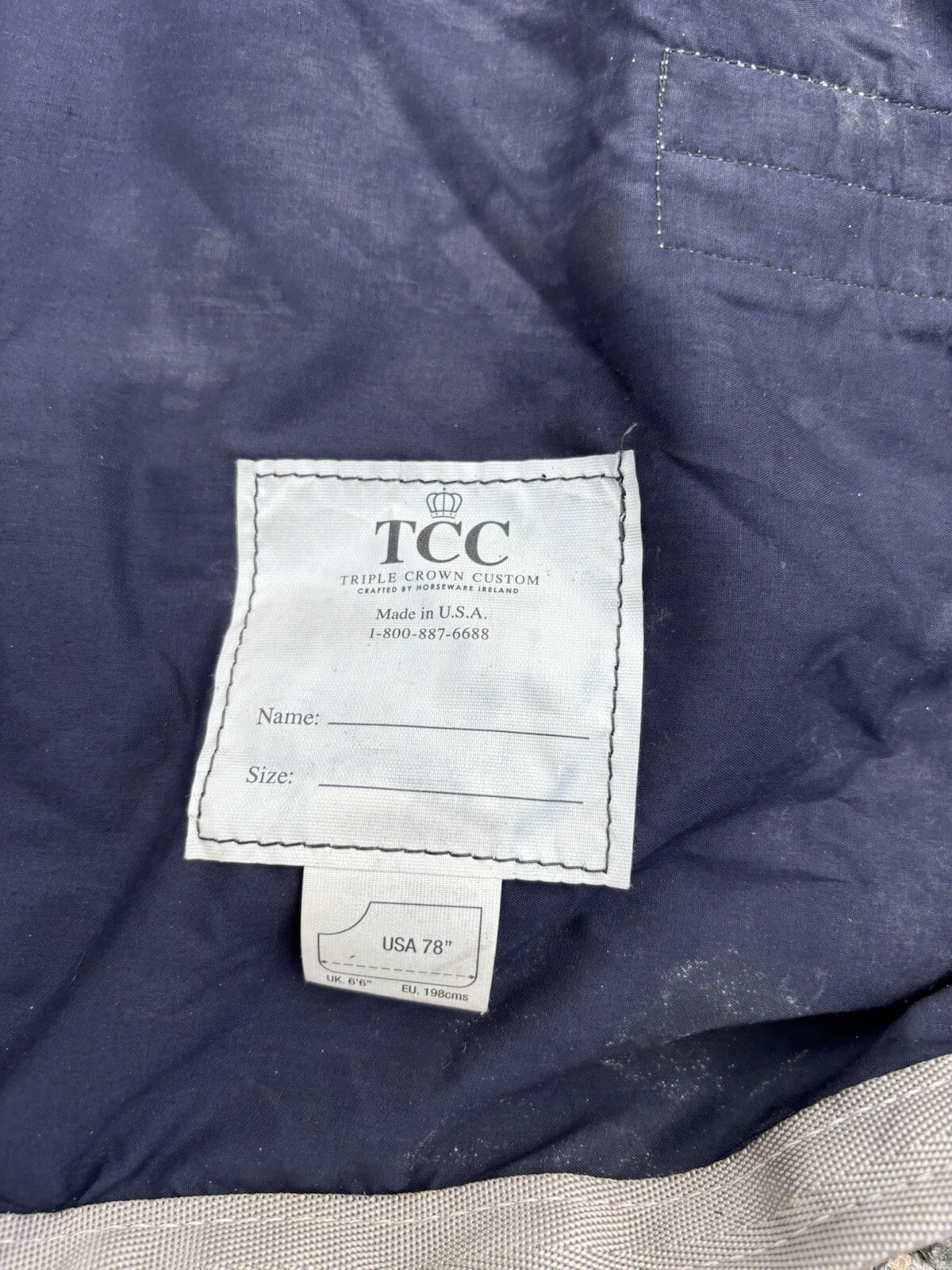 78” Triple Crown Custom Stable Sheet - WITH MONOGRAM