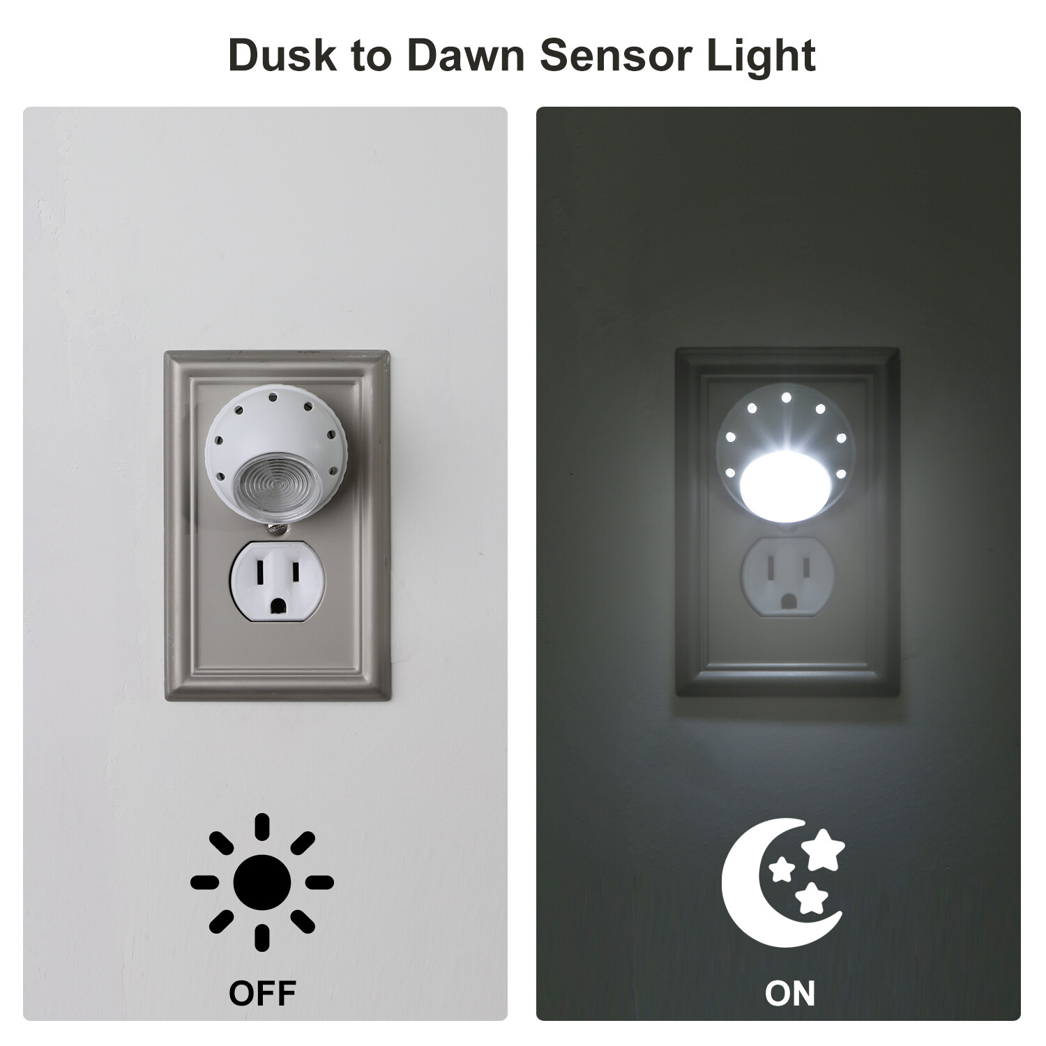 DEWENWILS LED Plug in Night Lights with Auto Dusk to Dawn Sensor, 360° Rotating