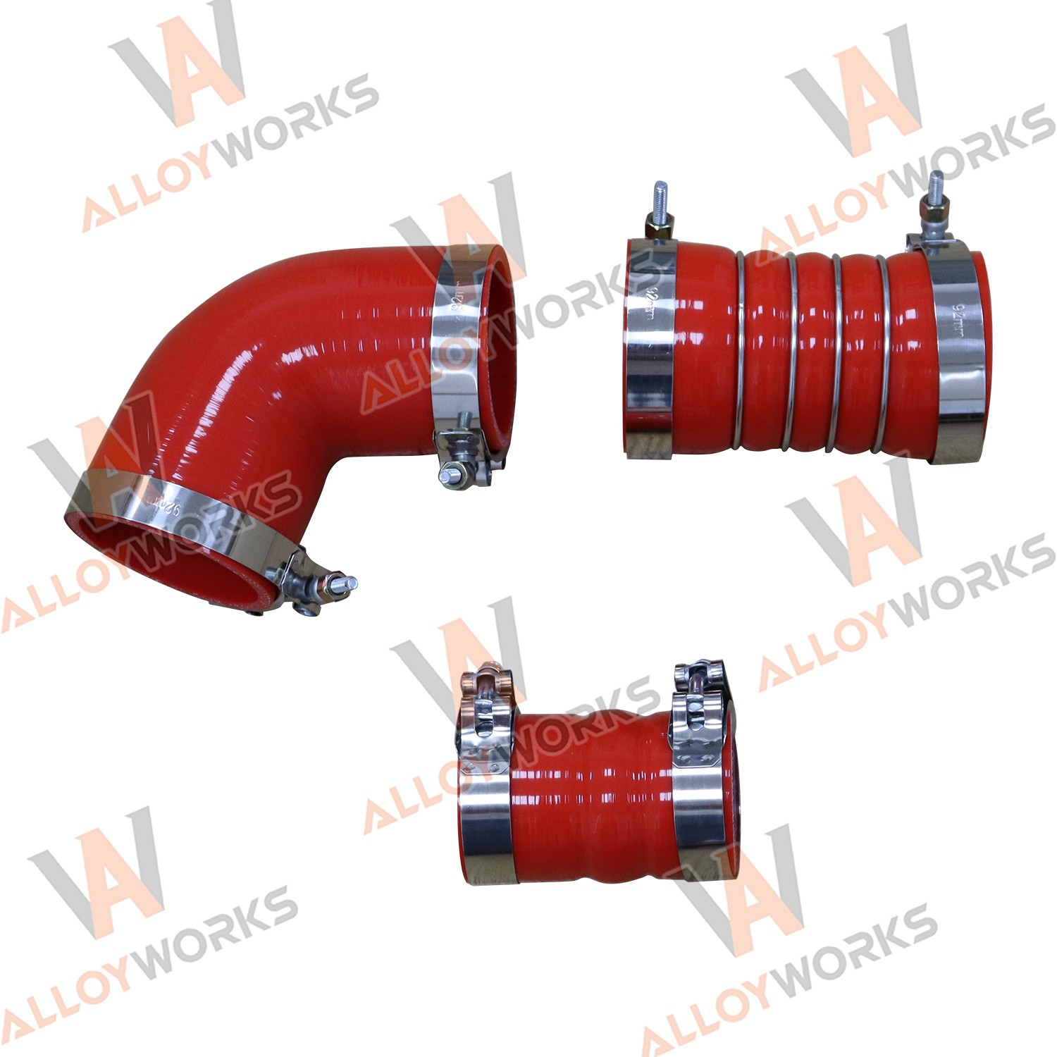 Silicone Hose Kit W/ Stainless Clamps For 06-2010 GM 6.6L LBZ LMM Duramax Diesel