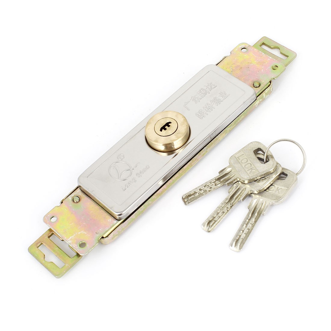 Warehouse Garage Vertical Keyway Metal Safety Roller Shutter Door Lock w 3 Keys
