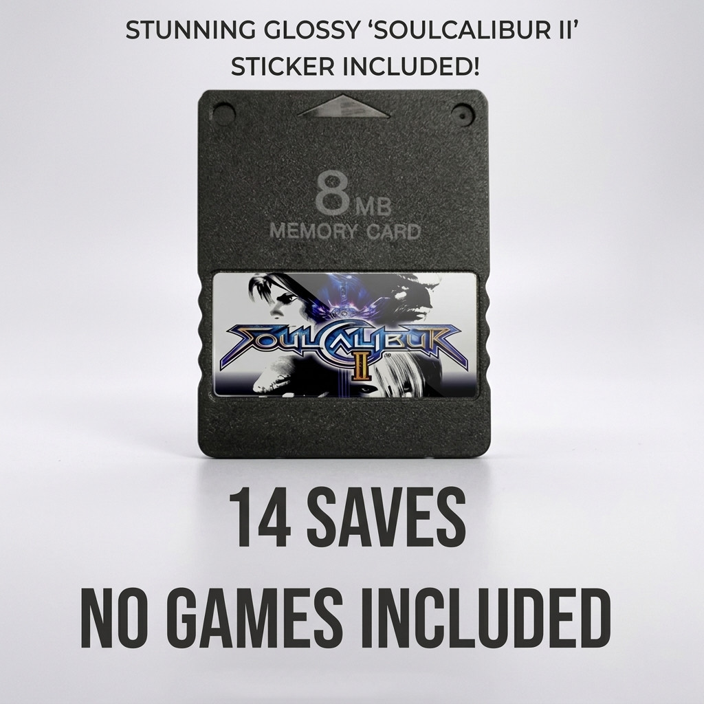 Soulcalibur II 2 PS2 Memory Card Completed Unlocked Tekken Dead or alive Saves