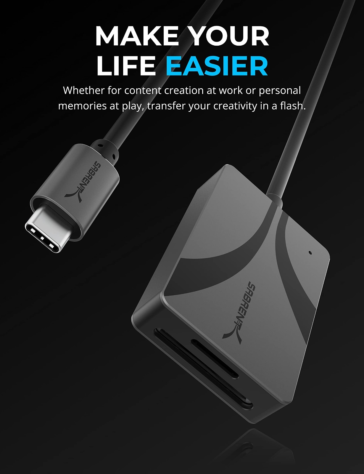 Dual-Slot USB-C Card Reader for UHS-II SD & microSD, High-Speed Memory Access