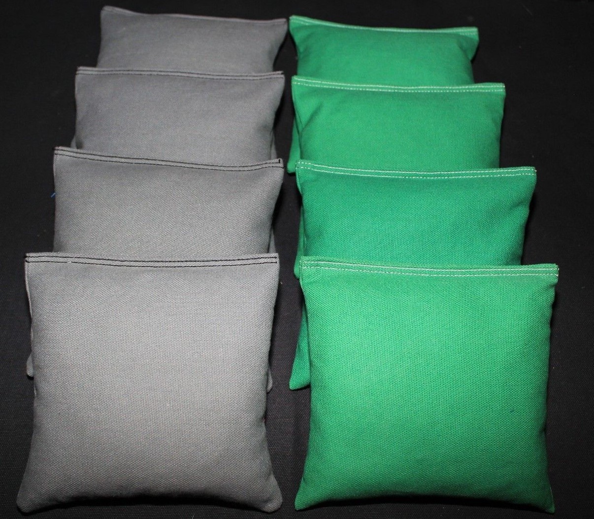 CORNHOLE BEAN BAGS Dark Gray and Grass Green 8 ACA Regulation Corn Hole Game Bag