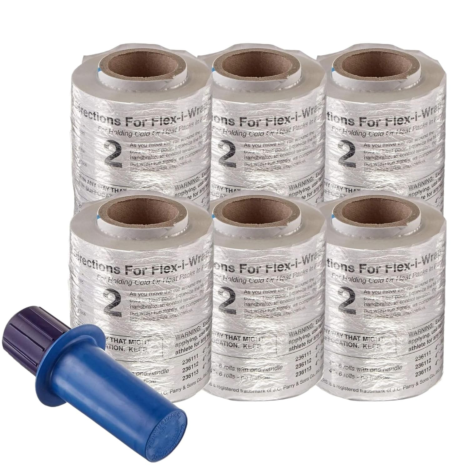 Flex-I-Wrap Plastic Wrap & Accessories, Clear Wrap for Wrapping Injuries & Ice B