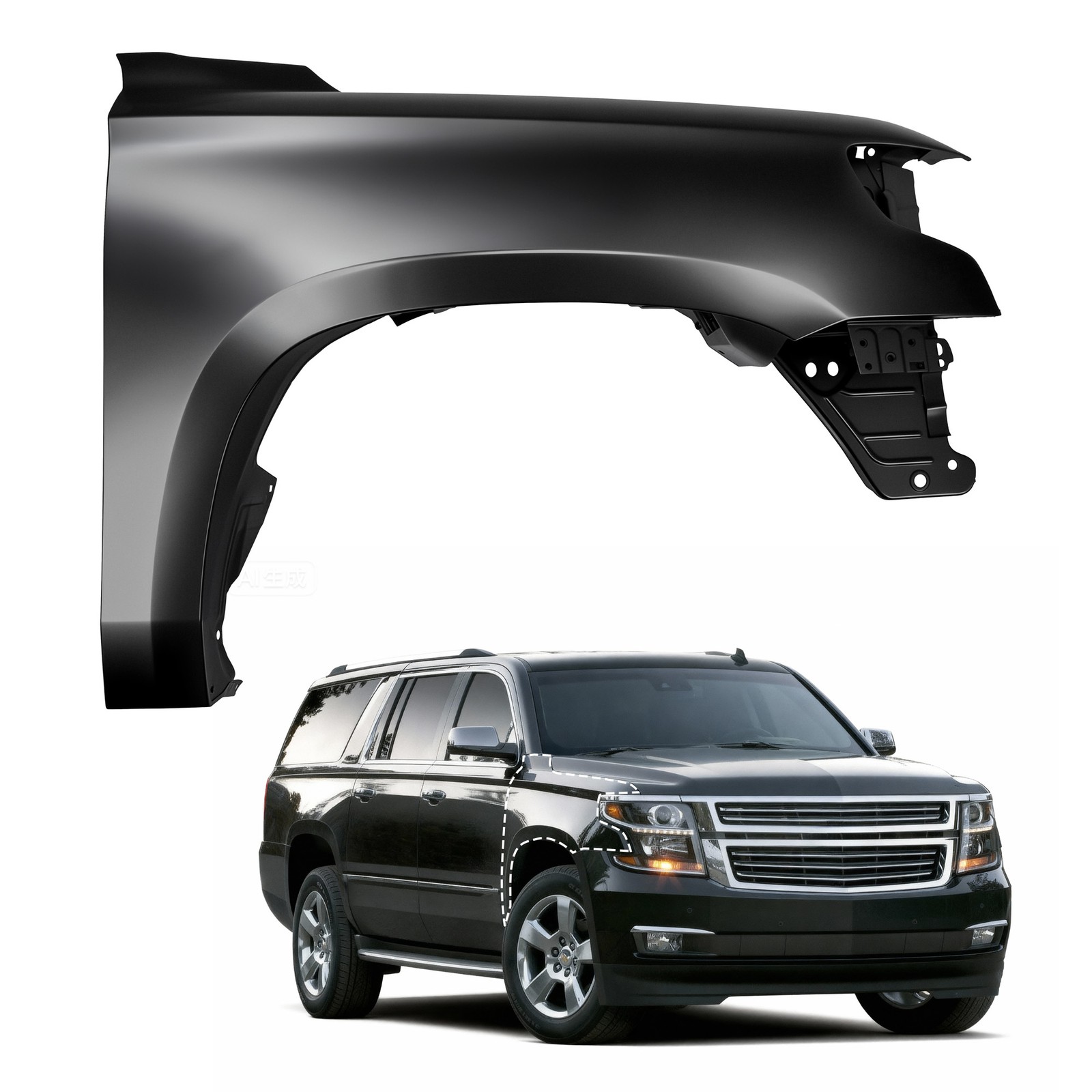 Right-Side Front Fender for 2015 to 2020 Chevrolet Tahoe Suburban 84216910