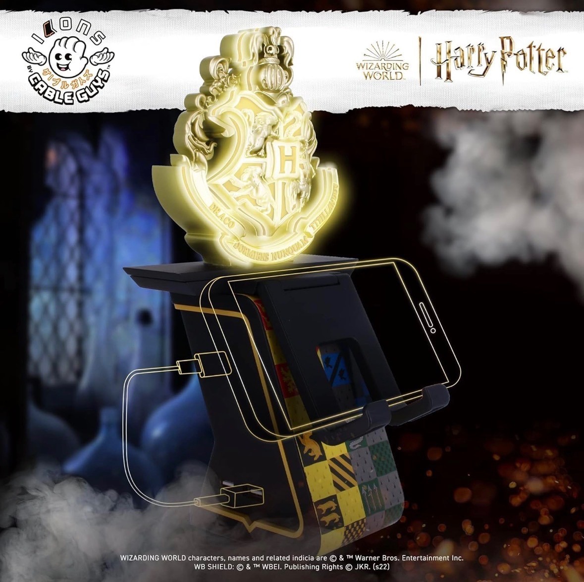 Harry Potter Hogwarts Ikon Light-Up Phone & Controller Holder | EXG Charging