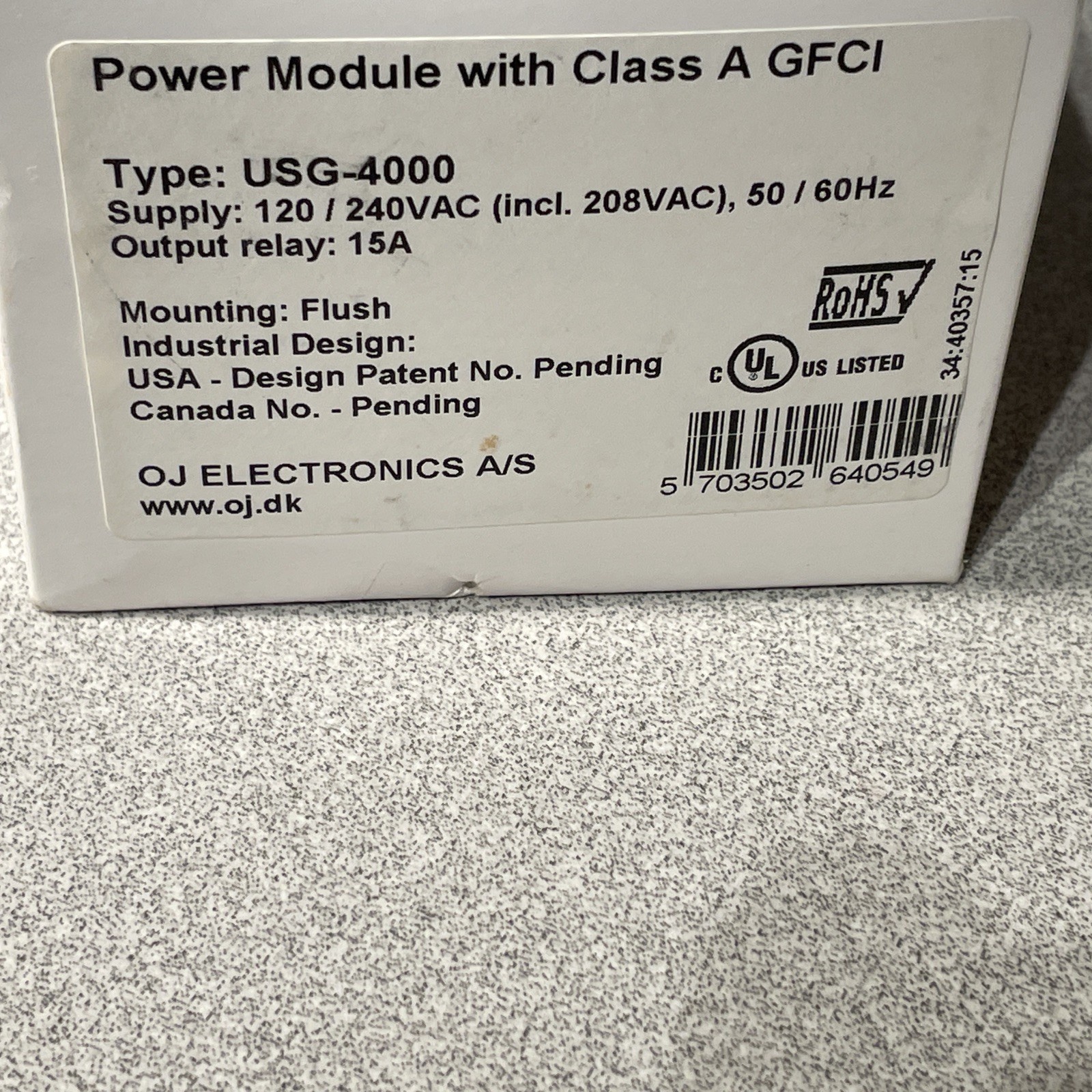 OJ Electronics 5-2 Day Programmable Thermostat 3''x4.75'' White Dual Voltage