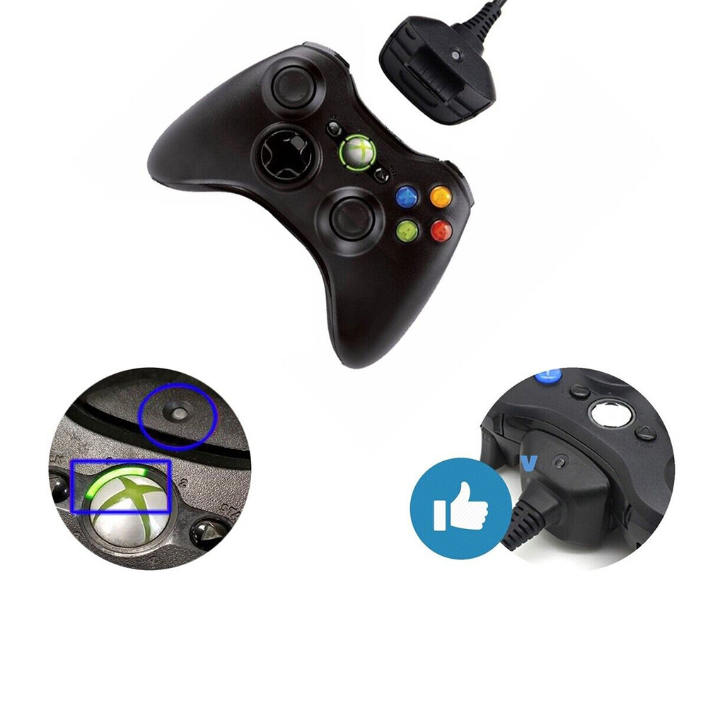 Xbox 360 Black Wireless Controller USB Charging Cable Replacement 2-4 Pcs