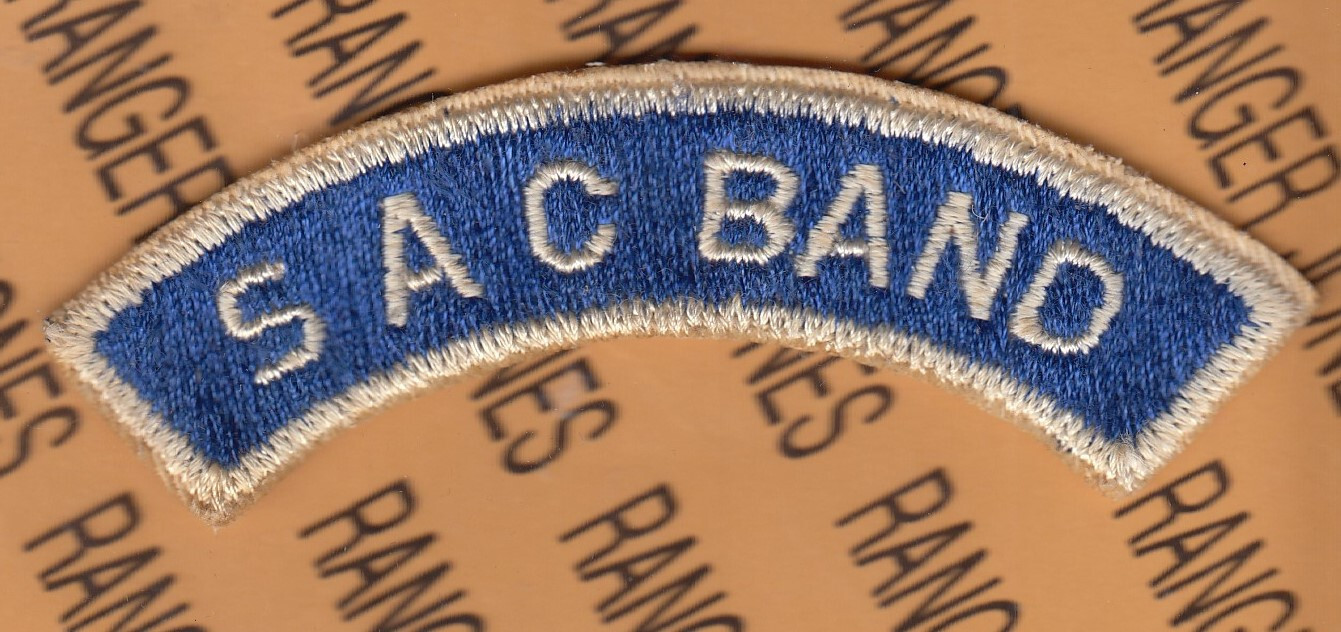 USAF Air Force SAC BAND Strategic Air Command 4.25" tab arc patch c/e B