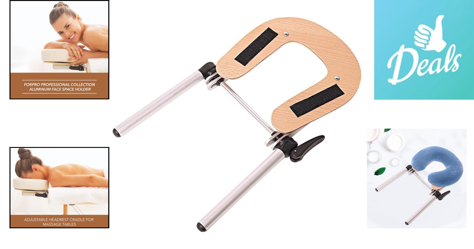 Ultra-Light Aluminum Face Space Holder - Adjustable Headrest - Massage Tables