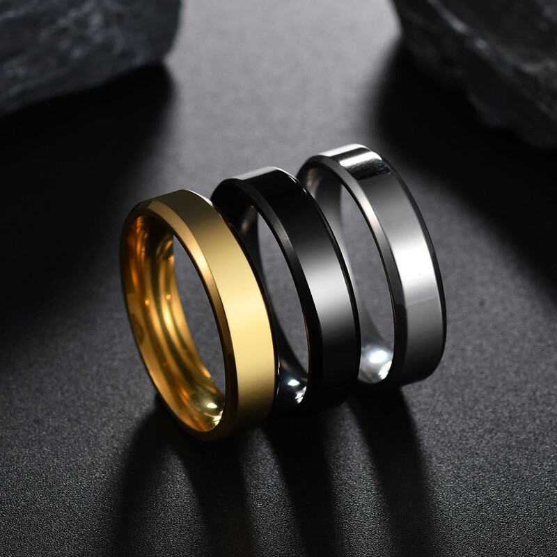 50pcs Stainless Steel Rings For Women Polished Fashion Mens Jewelry Wholesale