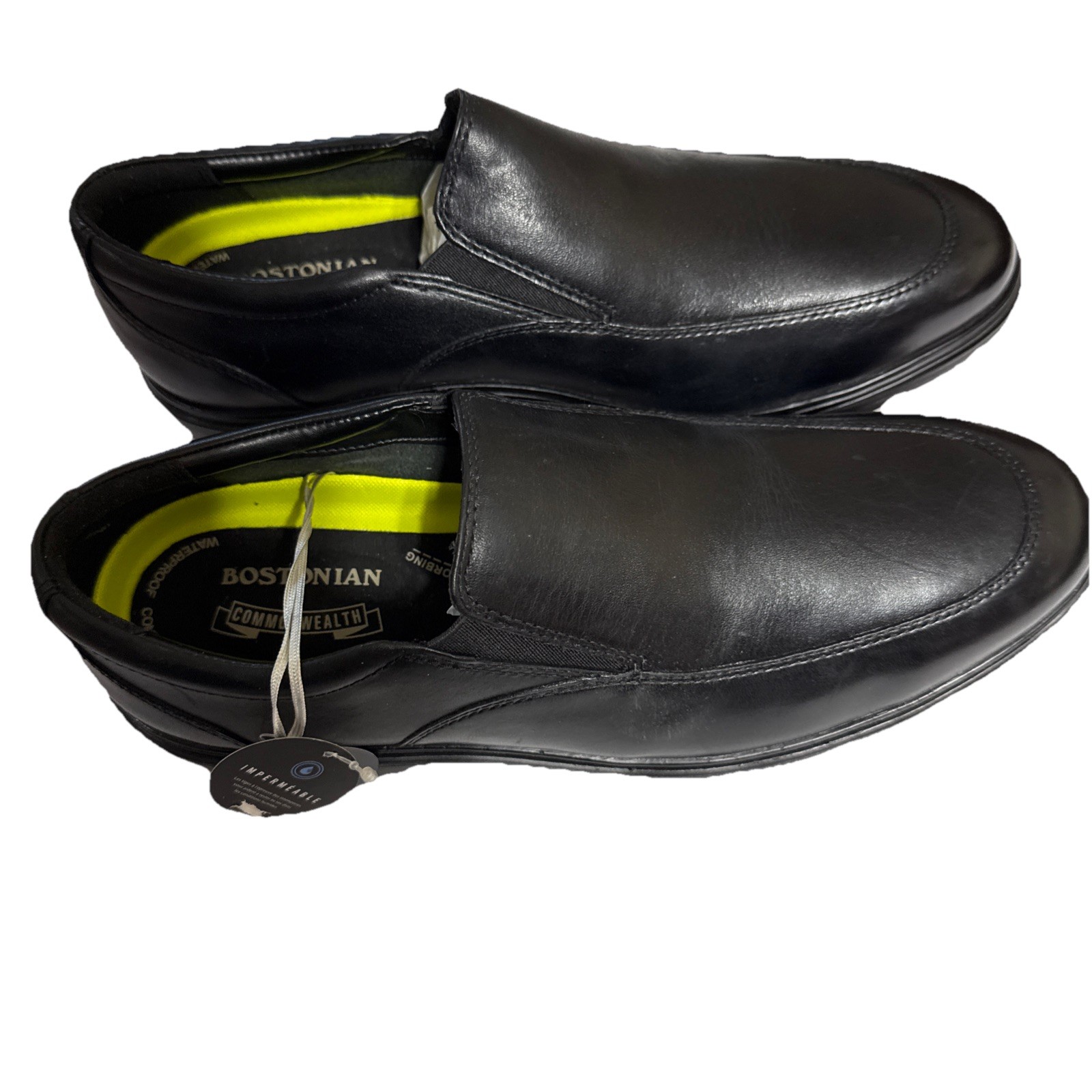 New Bostonian Commonwealth Luglite Step Black Leather slip on Comfortable Shoes