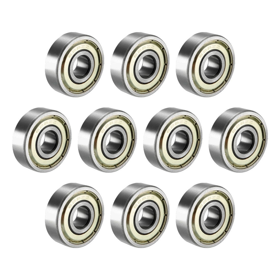 Deep Groove Ball Bearing 628ZZ Double Shield 8mm x 24mm x 8mm Chrome Steel 10Pcs