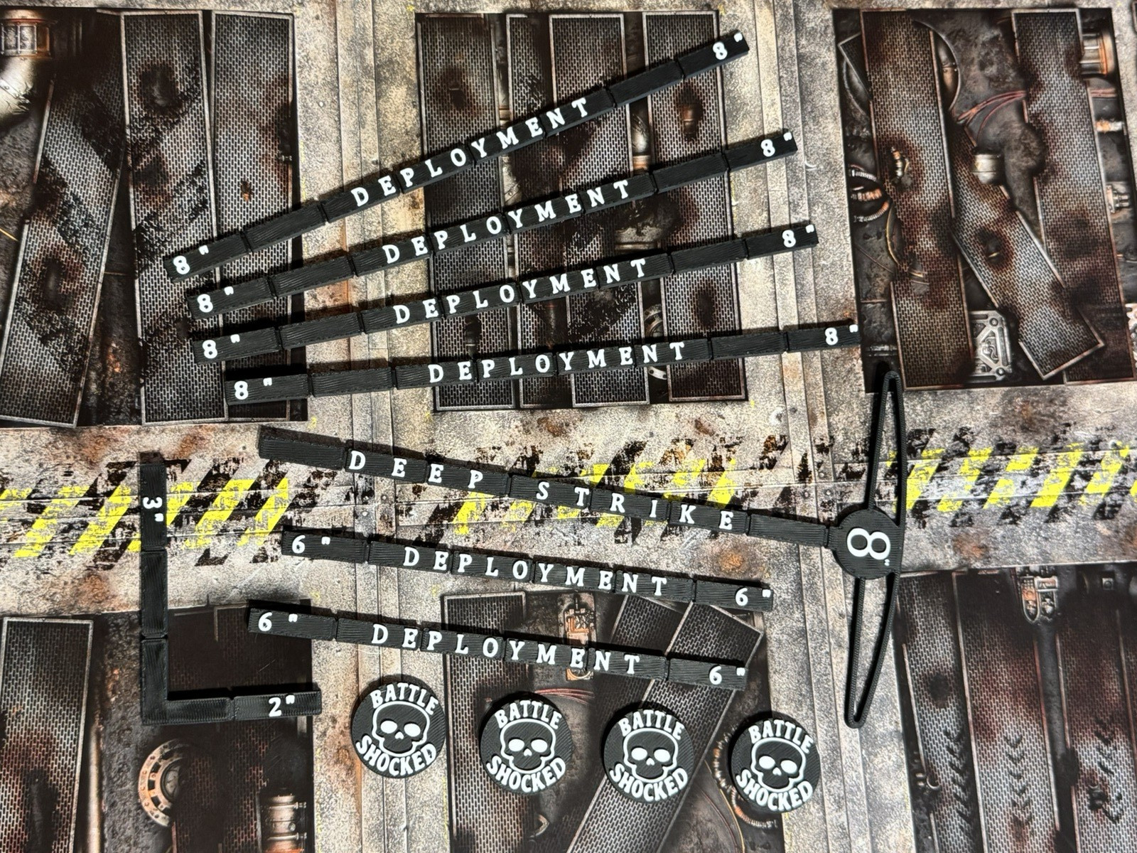 40K Warhammer 11th ed Deep Strike & Deployment Zone Marker Set - Battle Shocked