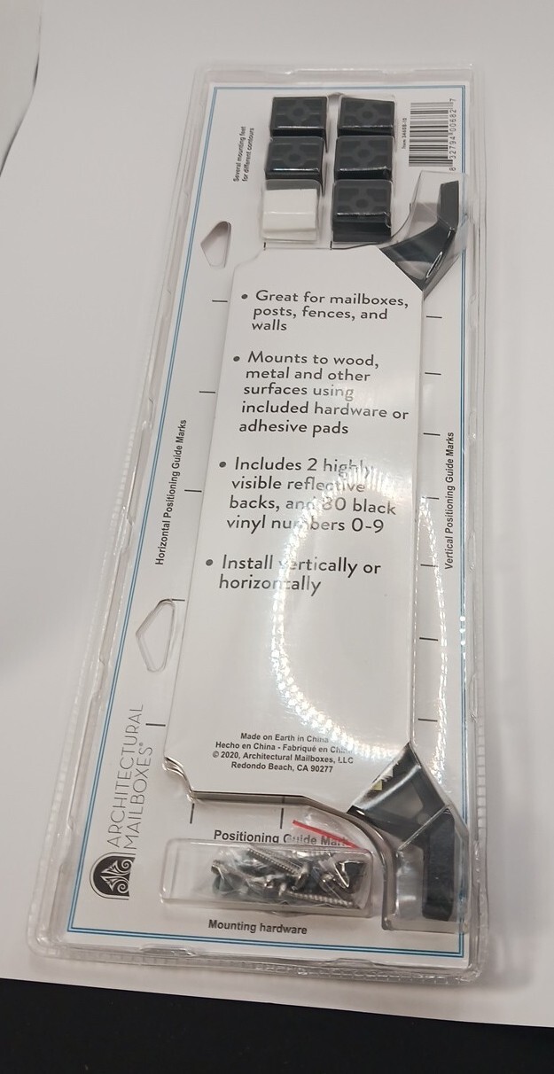 Architectural Mailboxes Black Plastic Manhattan Mailbox Name/Address Kit