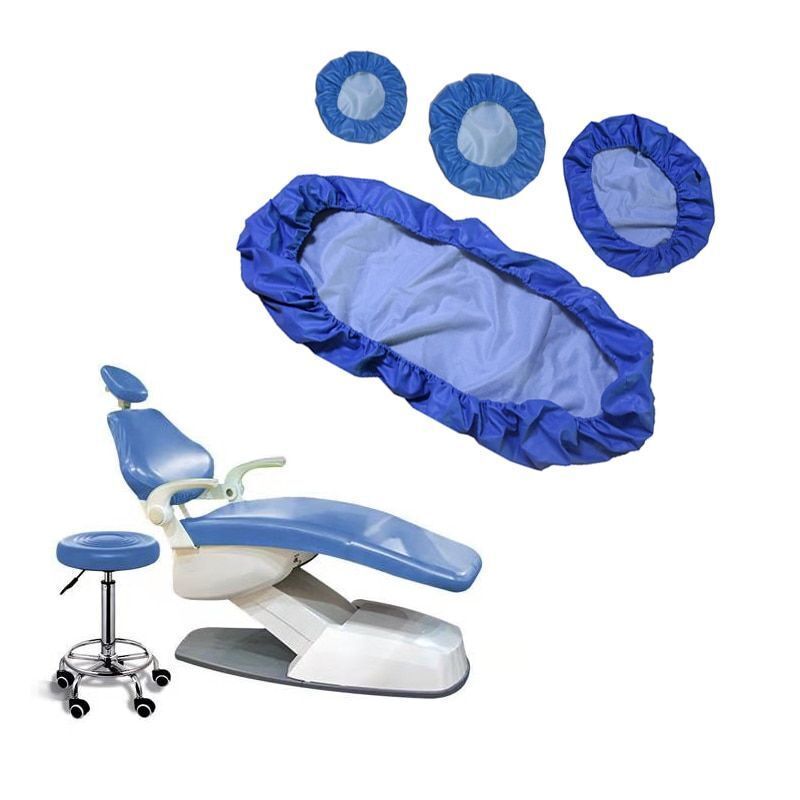 1Set  4pcs Dental Unit Chair Cover Sleeves Protector Waterproof PU Leather Wash