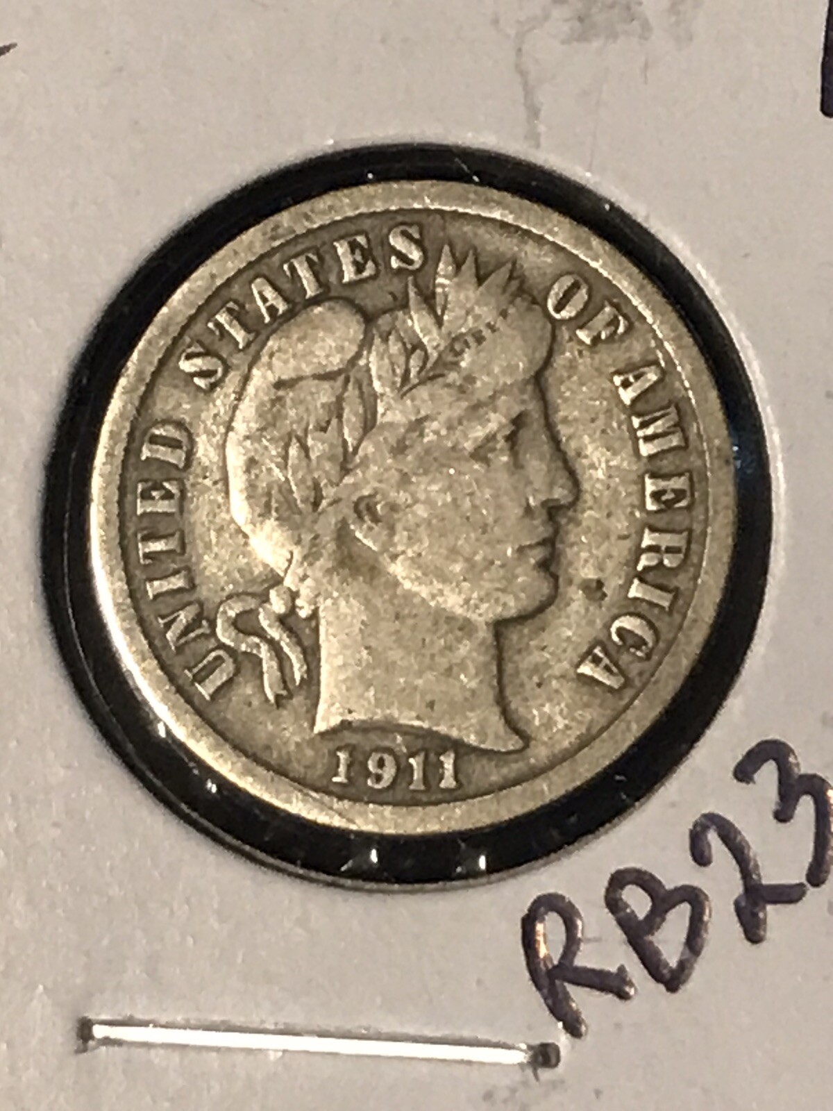1911 Barber Dime   Very Nice Coin