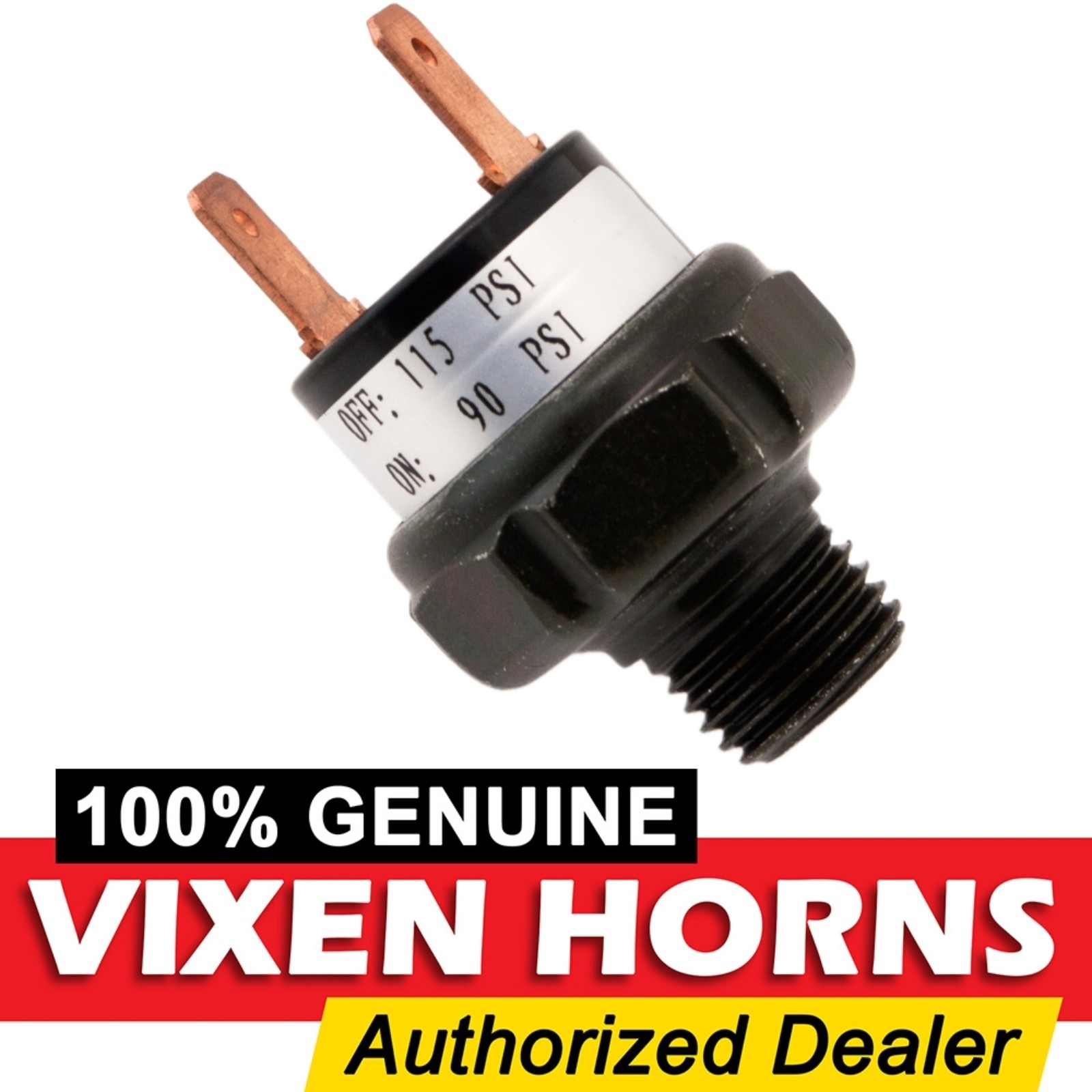 90-115 PSI AIR PRESSURE CONTROL SWITCH VALVE F/HORN COMPRESSOR TANK 12V VXA7115