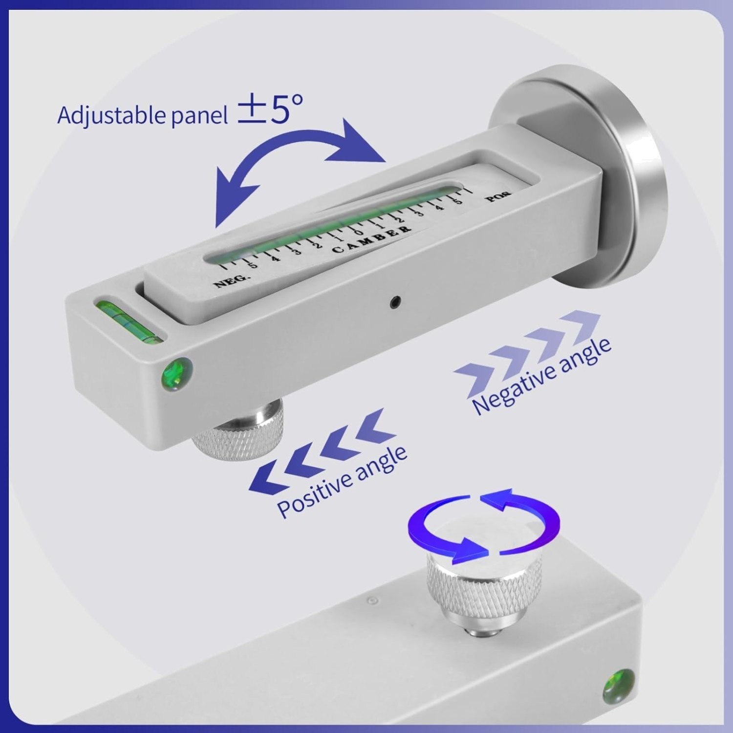Adjustable Magnetic Camber Gauge Tool for Precision Automotive Wheel Alignment