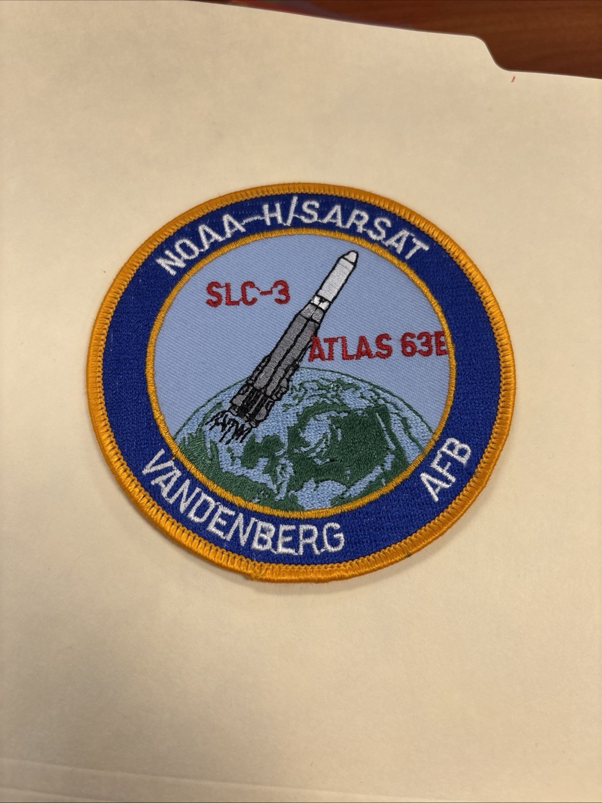 🚀🇺🇸 NOAA-11 SARSAT Atlas 63E Patch 1988 Vandenberg AFB SLC-3